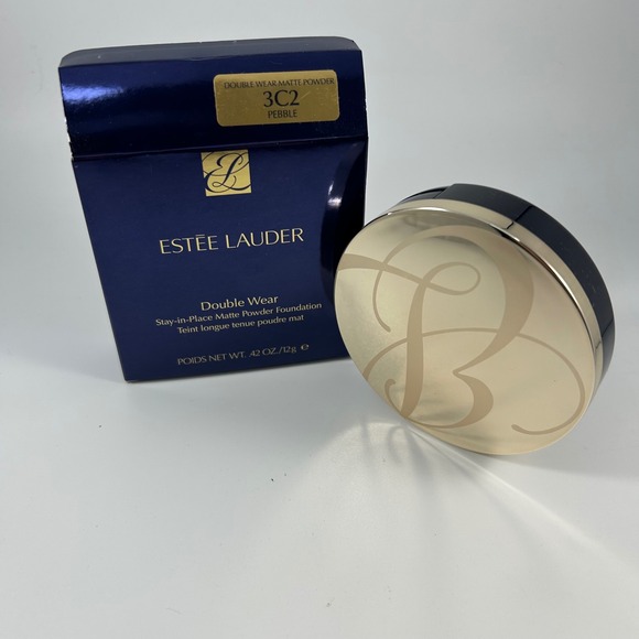 Estee Lauder Double Wear Matte Powder Foundation 3C2 Pebble Discontinued - Picture 3 of 5